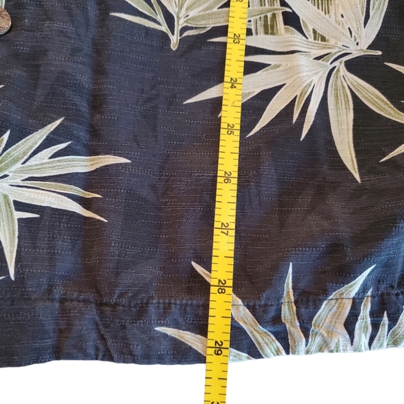 Jamaica Jaxx Men's Shirt Silk Hawaiian Short Sleeve Button Palm Trees Black XL - Picture 13 of 14